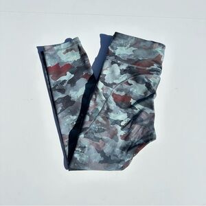 Lululemon Invigorate High-Rise Crop 23 Heritage Camo Wash Mineral Blue Women's 6